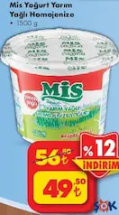 MİS YOĞURT YARIM YAĞLI HOMOJENİZE 1,5 KG